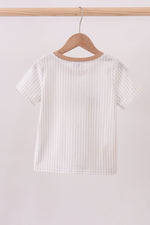 Brown alpaca embroidery top
