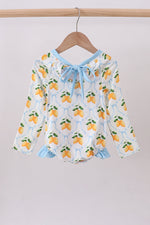 Blue bow lemon rashguard