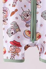 Sage character bamboo romper