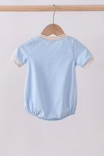 Blue bunny applique bubble
