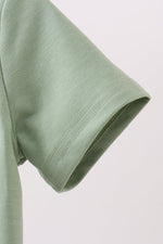 Sage puppy french knot top
