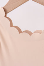 Cream scalloped active dress