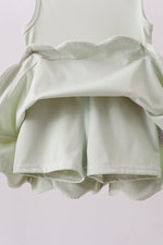 Sage scalloped active dress