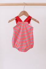 Red stripe star applique bubble