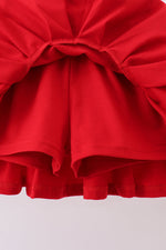 White bow sequin skort set
