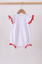 White bow sequin skort set