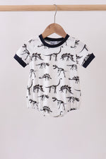 Navy dinosaur print bubble