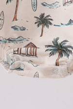 Green beach print bubble