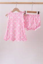Pink Bow Bloomer Set