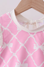 Pink Bow UPF Swim Set