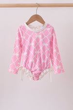 Pink Bow UPF rashguard