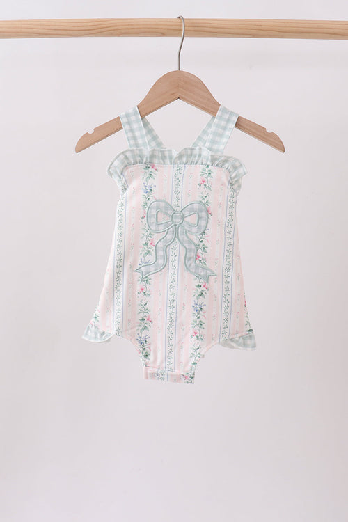 Bow Floral Applique Bubble