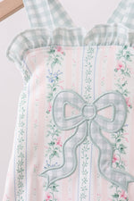 Bow Floral Applique Bubble