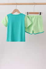 Blue Colorblock Set