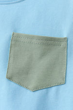 Blue sage shorts set