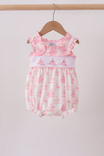 Pink Sailboat Embroidered Bubble