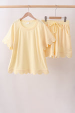 Buttercup scalloped women shorts set