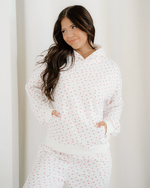 Rose Sweat Set Floral Kangaroo Pocket Hoodie Pants Set
