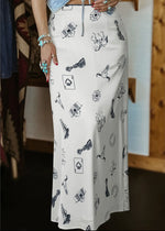 Western Satin Skirt