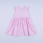 Pink princess hand smocked plaid dress