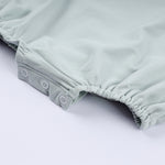 Sage cow hand smocked bubble
