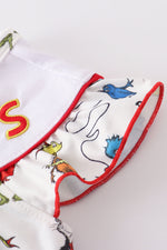 Dr.Seuss embroidery girl bubble