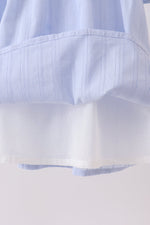 Blue bow smocked dress