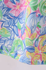 Tropical floral ruffle dress