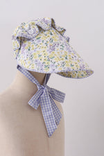 Golden meadow floral  ruffle bow bonnet