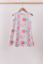 Pink floral patchwork dress