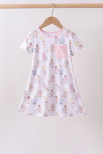 Pink all day adventure bamboo dress