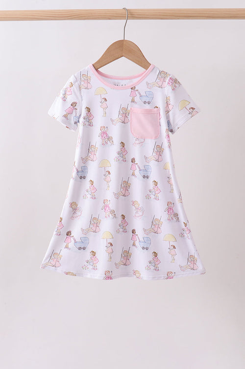 Pink all day adventure bamboo dress