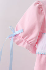 Pink carousel smocked ruffle skorts set