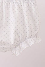Pink carousel embroidery ruffle bloomer set