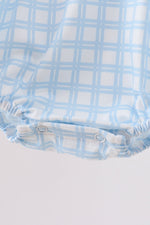 Yellow crab smocked gingham bubble