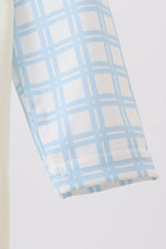 Blue crab applique plaid one-piece swimsuit