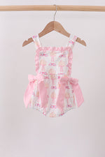 Pink bow castle ruffle bubble
