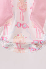 Pink bow castle ruffle bubble