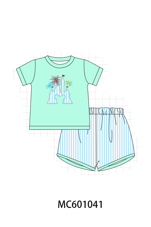 Green Castle Applique Set