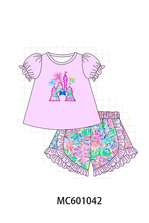 Pink Castle Applique Set