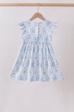 Blue Castle Smocked Ruffle Dress