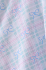 Plaid bow ruffle dress