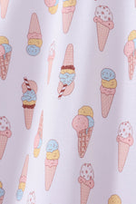 Blue ice cream print bamboo pajama set